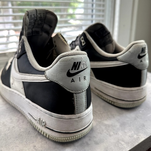 Nike Sneakers Men 10.5 Air Force 1 07 LV8 Split Black Phantom FD2592-002 USED - Picture 1 of 14